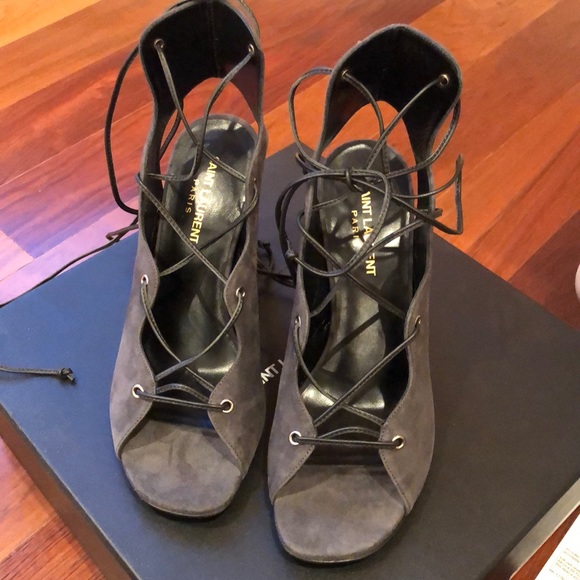 Saint Laurent Lace Up Sandals - Picture 3 of 4